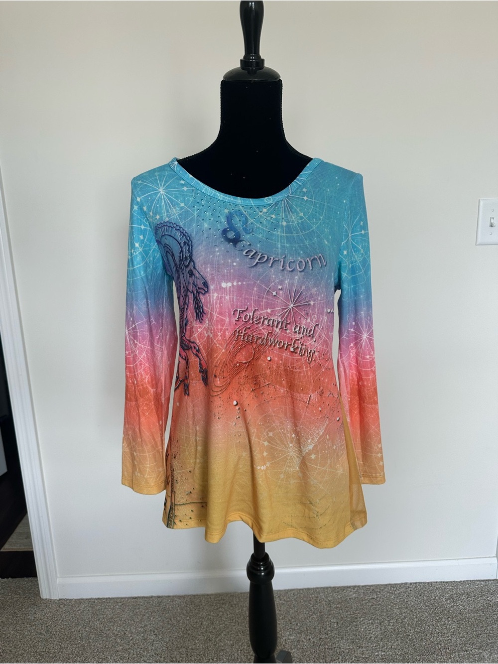 Women’s One World Capricorn Zodiac 3/4 Sleeve Shirt